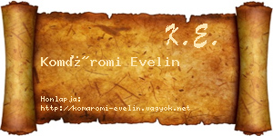 Komáromi Evelin névjegykártya